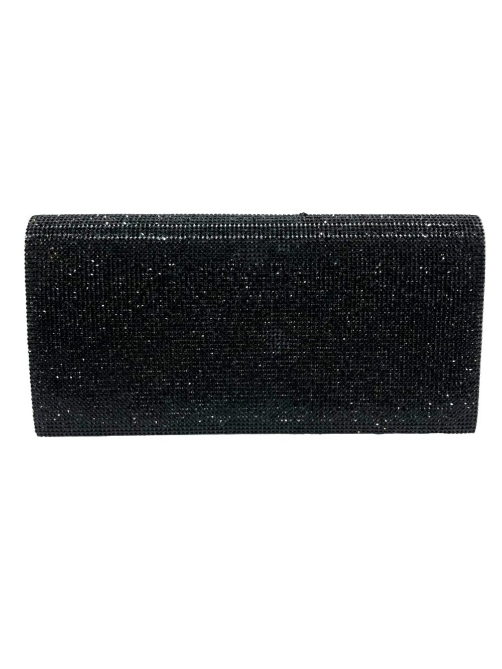 Nina Black Rhinestone Embellished Evening Clutch